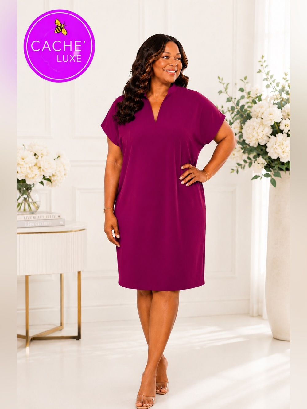 Diane Von Furstenberg fuchsia Dress LG